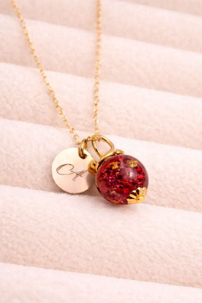 Vermeil gold orb necklace
