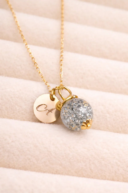 Vermeil gold orb necklace