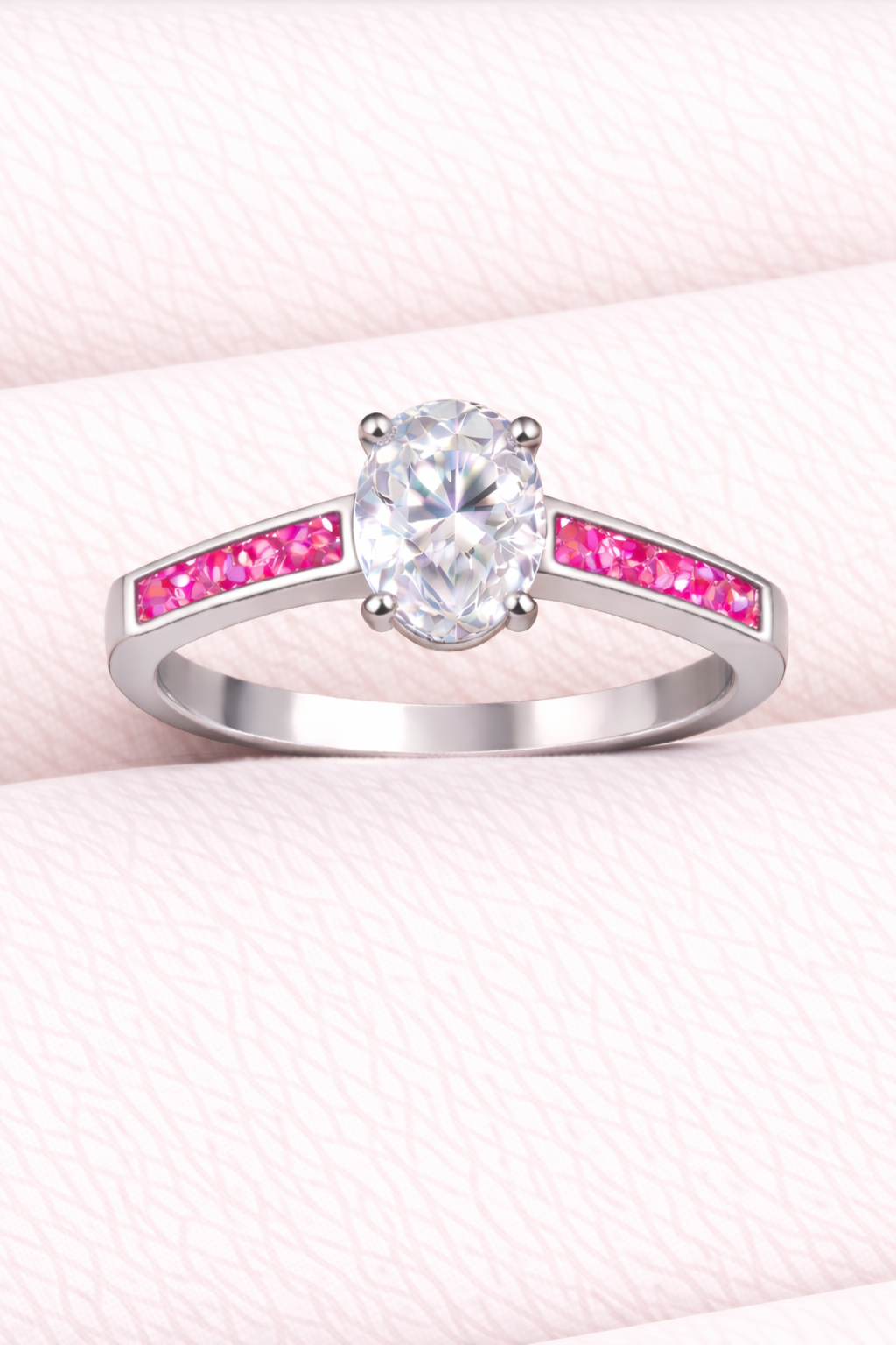 Moissanite Oval Ring