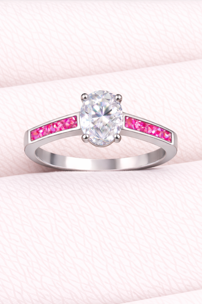 Moissanite Oval Ring