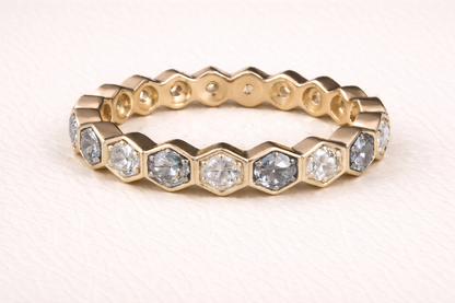 The Lucy Full Band Hexagon Ring