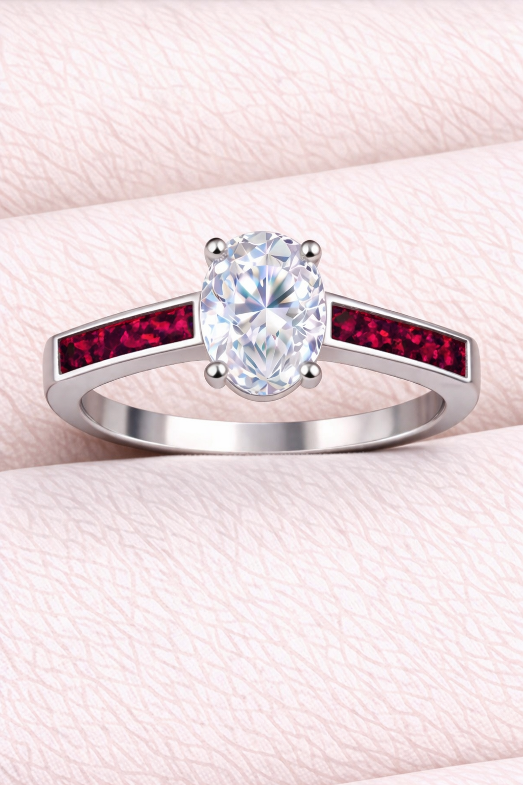 Moissanite Oval Ring