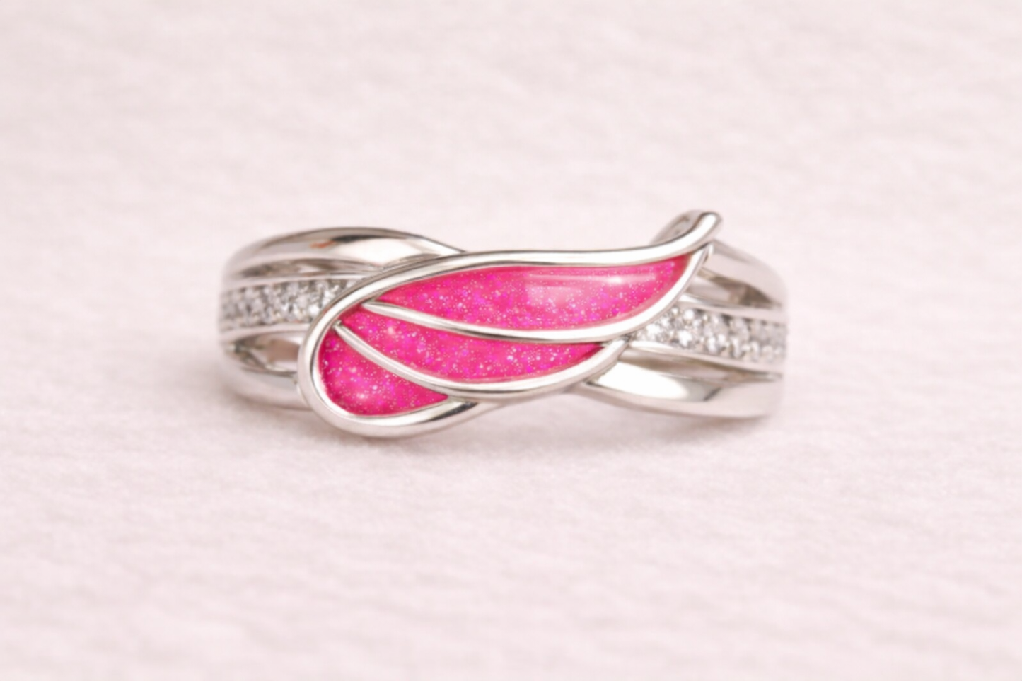Angel wing ring