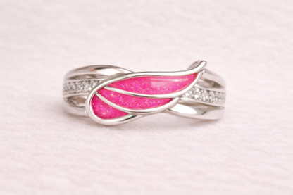 Angel wing ring