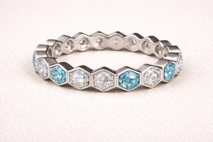 The Lucy Full Band Hexagon Ring