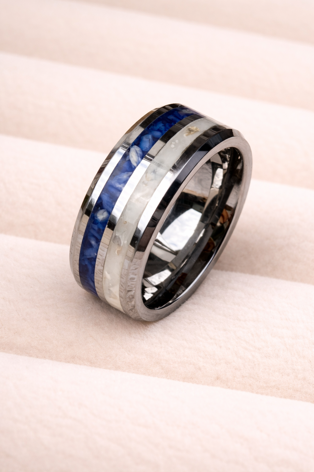 Tungsten Carbide Double Channel Ring
