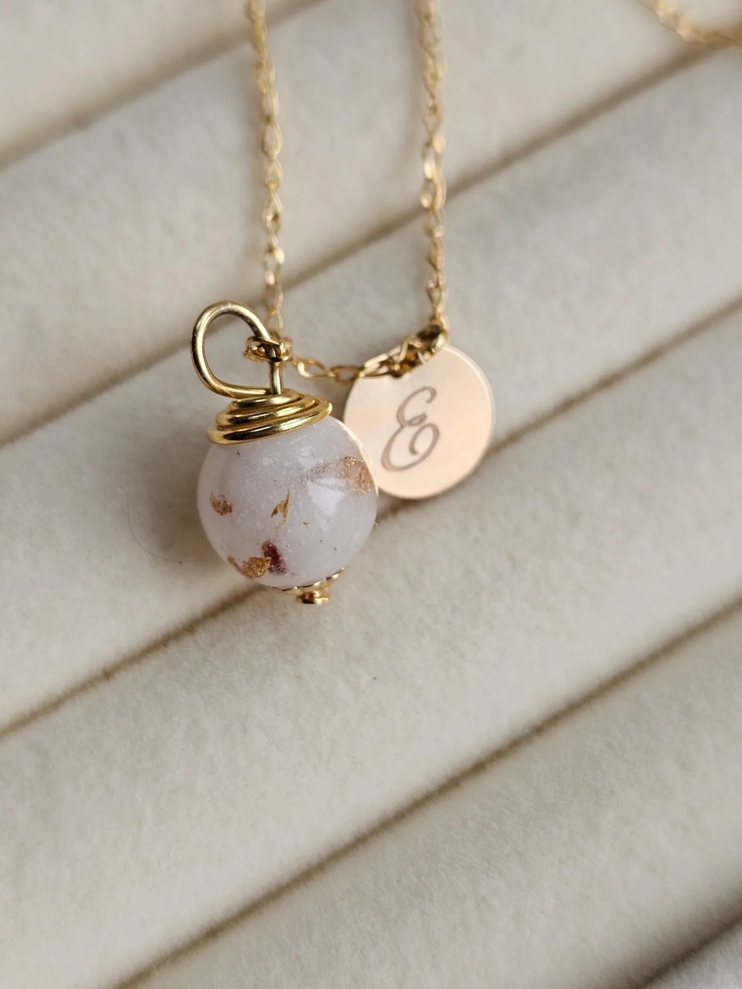 Vermeil gold orb necklace image 2