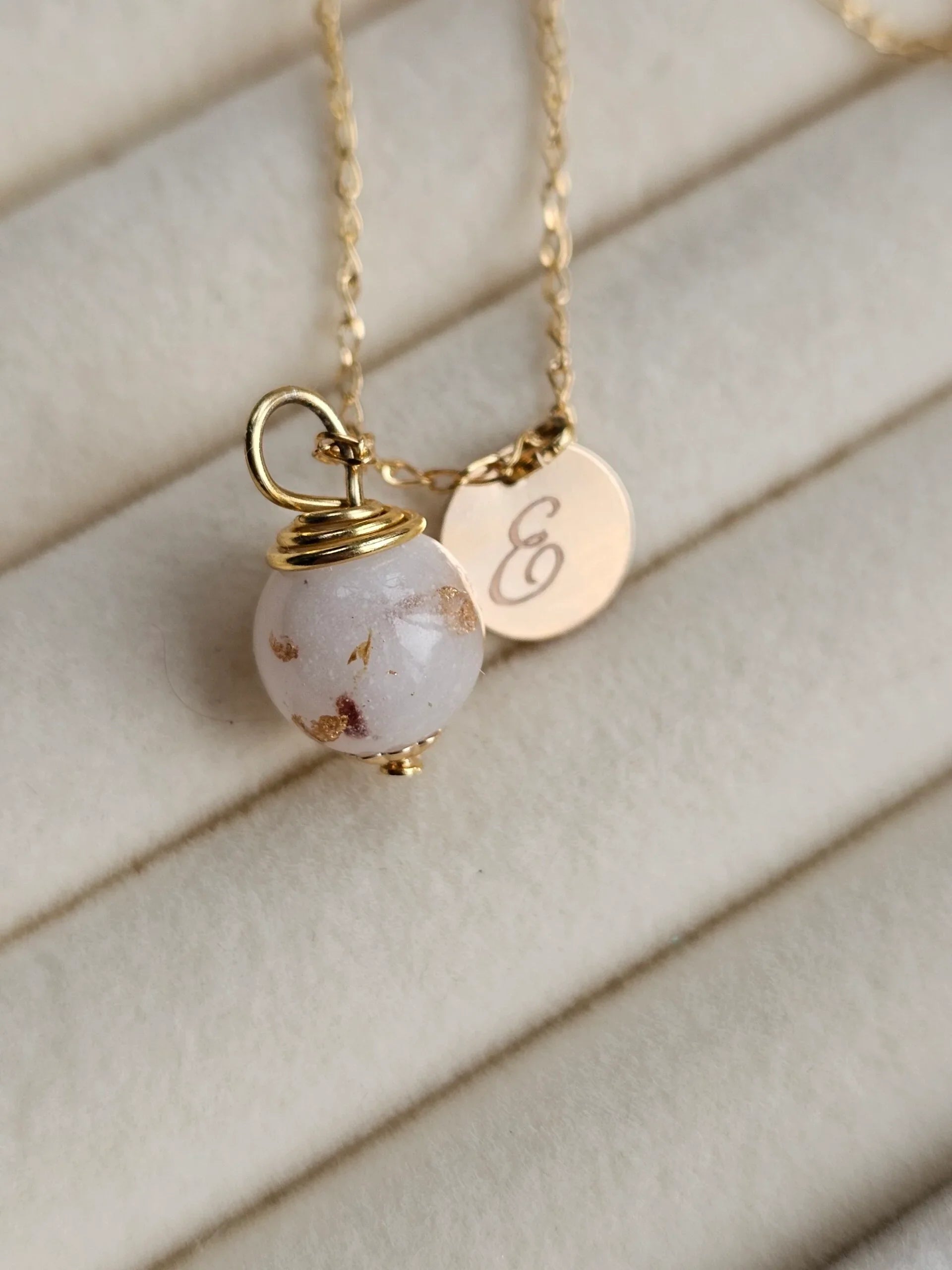 Vermeil gold orb necklace image 2